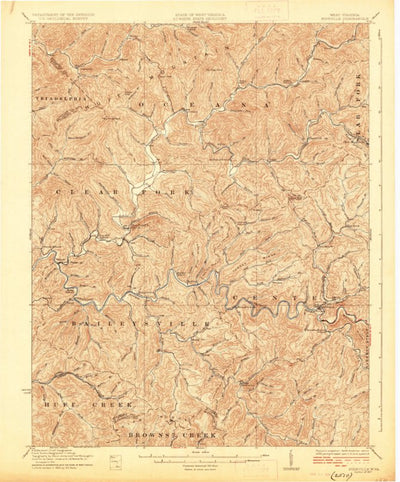 United States Geological Survey Pineville, WV (1927, 62500-Scale) digital map