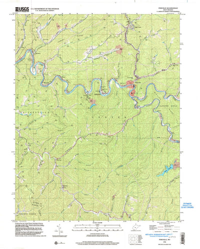 United States Geological Survey Pineville, WV (1996, 24000-Scale) digital map