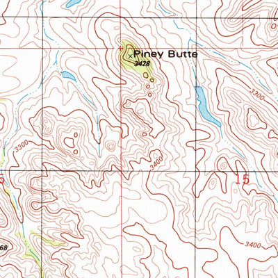 United States Geological Survey Piney Butte, MT (1981, 24000-Scale) digital map