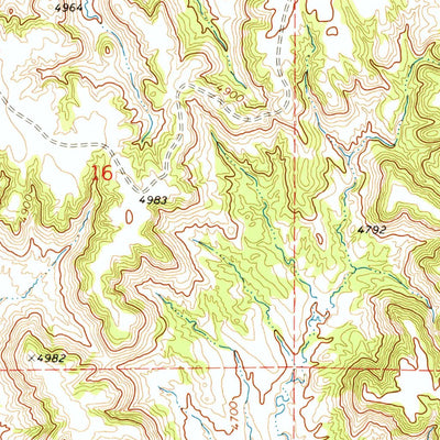 United States Geological Survey Piney Canyon NW, WY (1971, 24000-Scale) digital map