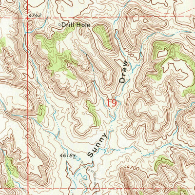 United States Geological Survey Piney Canyon SW, WY (1971, 24000-Scale) digital map