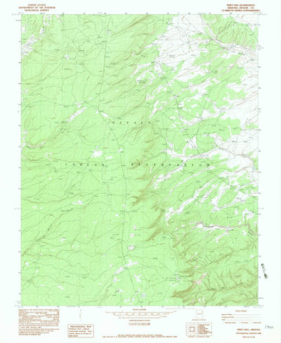 United States Geological Survey Piney Hill, AZ (1982, 24000-Scale) digital map