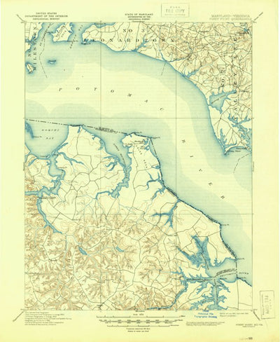 United States Geological Survey Piney Point, MD-VA (1901, 62500-Scale) digital map
