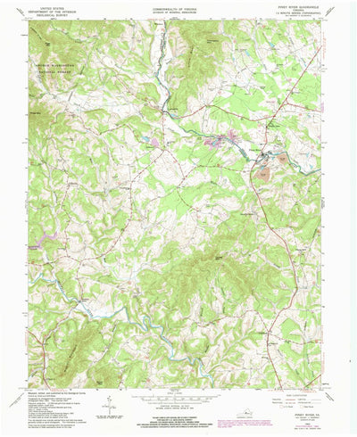 United States Geological Survey Piney River, VA (1963, 24000-Scale) digital map