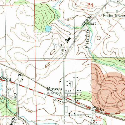 United States Geological Survey Pingree Grove, IL (1992, 24000-Scale) digital map