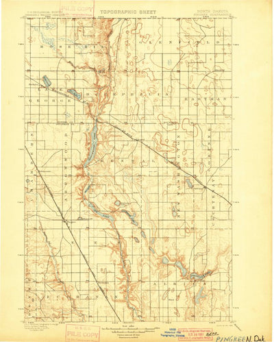 United States Geological Survey Pingree, ND (1900, 125000-Scale) digital map
