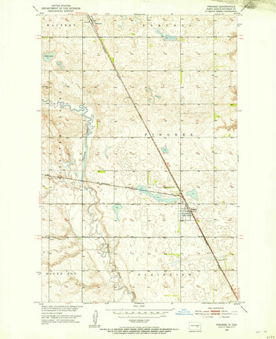 United States Geological Survey Pingree, ND (1951, 24000-Scale) digital map