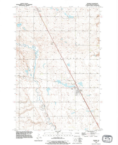 United States Geological Survey Pingree, ND (1991, 24000-Scale) digital map