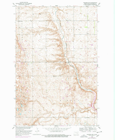 United States Geological Survey Pingree SW, ND (1952, 24000-Scale) digital map