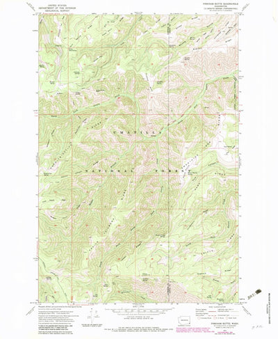 United States Geological Survey Pinkham Butte, WA (1971, 24000-Scale) digital map