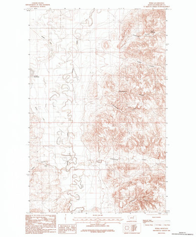 United States Geological Survey Pinks, MT (1984, 24000-Scale) digital map