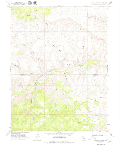 United States Geological Survey Pinnacle Canyon, UT (1968, 24000-Scale) digital map