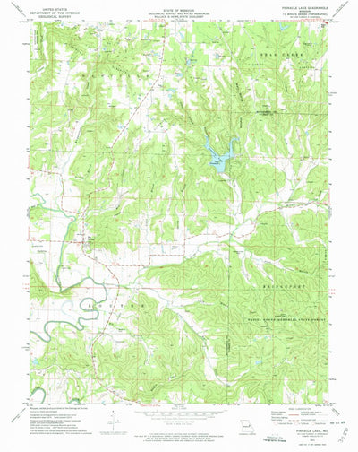 United States Geological Survey Pinnacle Lake, MO (1973, 24000-Scale) digital map
