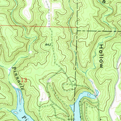 United States Geological Survey Pinnacle Lake, MO (1973, 24000-Scale) digital map