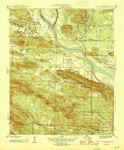 United States Geological Survey Pinnacle Mountain, AR (1943, 31680-Scale) digital map