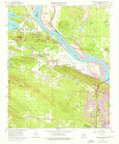 United States Geological Survey Pinnacle Mountain, AR (1961, 24000-Scale) digital map