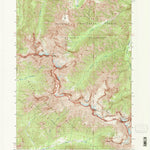 United States Geological Survey Pinnacle Mountain, WY (1991, 24000-Scale) digital map