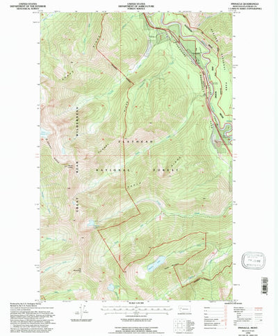 United States Geological Survey Pinnacle, MT (1994, 24000-Scale) digital map