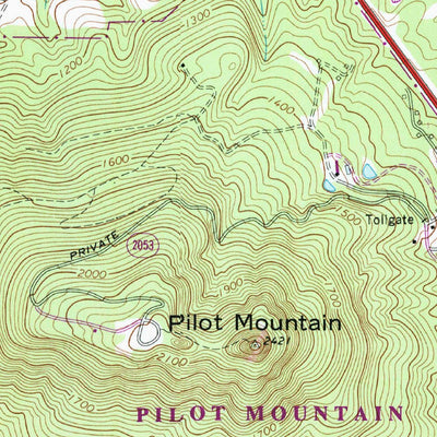 United States Geological Survey Pinnacle, NC (1964, 24000-Scale) digital map