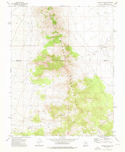 United States Geological Survey Pinnacle Pass, UT (1973, 24000-Scale) digital map