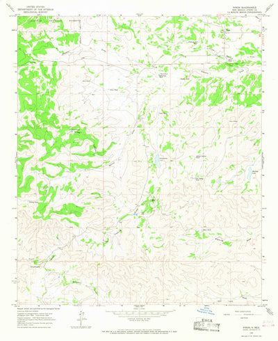 United States Geological Survey Pinon, NM (1965, 24000-Scale) digital map