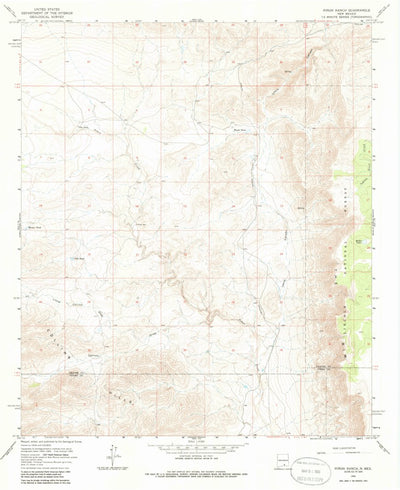United States Geological Survey Pinon Ranch, NM (1965, 24000-Scale) digital map