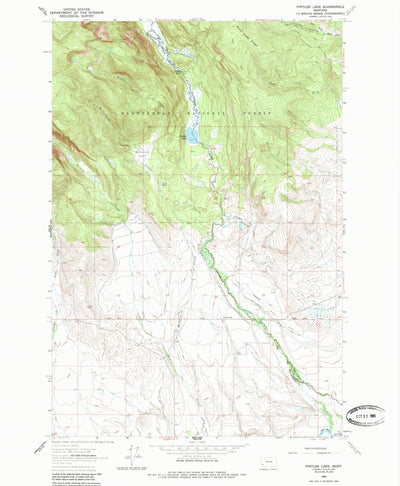 United States Geological Survey Pintler Lake, MT (1962, 24000-Scale) digital map