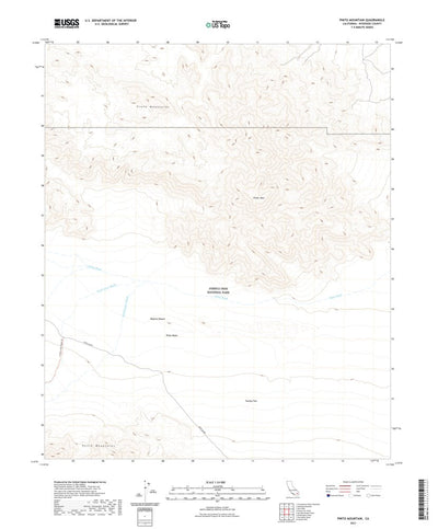 United States Geological Survey Pinto Mountain, CA (2021, 24000-Scale) digital map