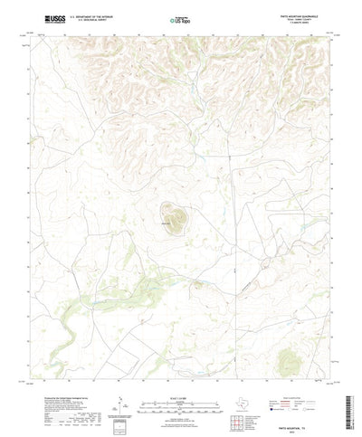 United States Geological Survey Pinto Mountain, TX (2022, 24000-Scale) digital map