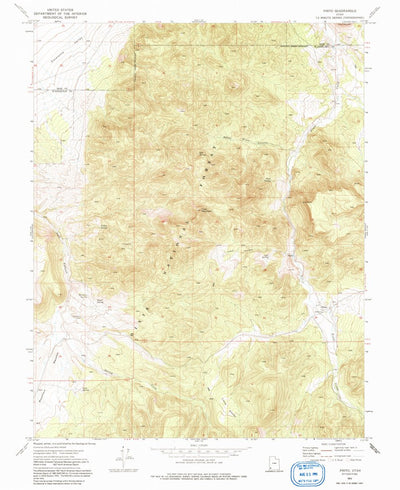 United States Geological Survey Pinto, UT (1972, 24000-Scale) digital map