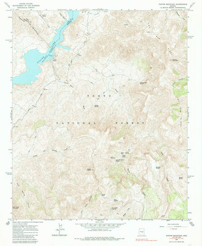 United States Geological Survey Pinyon Mountain, AZ (1964, 24000-Scale) digital map