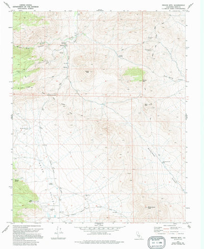 United States Geological Survey Pinyon Mountain, CA (1972, 24000-Scale) digital map