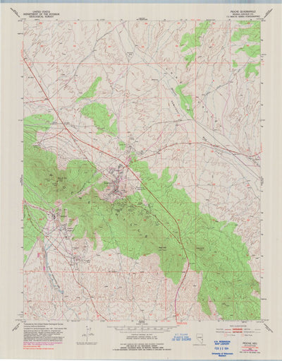 United States Geological Survey Pioche, NV (1953, 24000-Scale) digital map