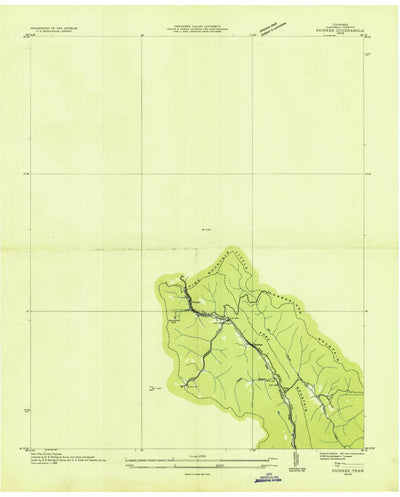 United States Geological Survey Pioneer, TN (1936, 24000-Scale) digital map