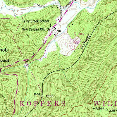 United States Geological Survey Pioneer, TN (1952, 24000-Scale) digital map