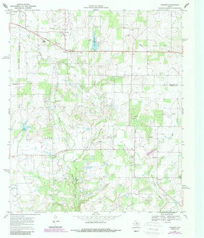 United States Geological Survey Pioneer, TX (1969, 24000-Scale) digital map