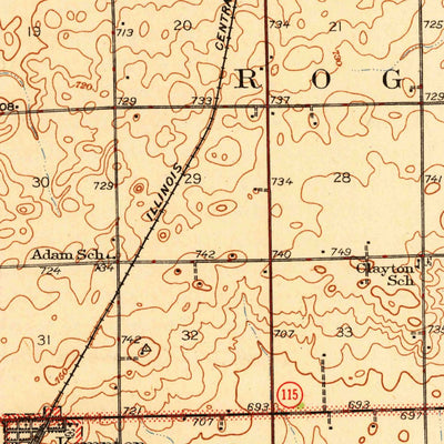 United States Geological Survey Piper City, IL (1947, 62500-Scale) digital map