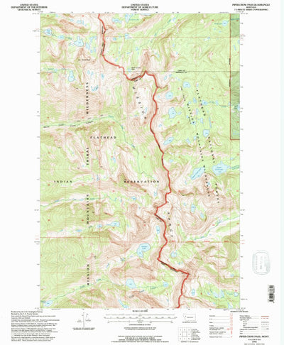 United States Geological Survey Piper-Crow Pass, MT (1994, 24000-Scale) digital map