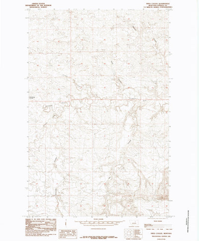 United States Geological Survey Pipes Coulee, MT (1985, 24000-Scale) digital map