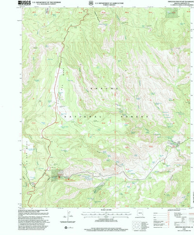 United States Geological Survey Pipestem Mountain, AZ (1997, 24000-Scale) digital map