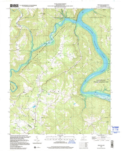 United States Geological Survey Pipestem, WV (1998, 24000-Scale) digital map