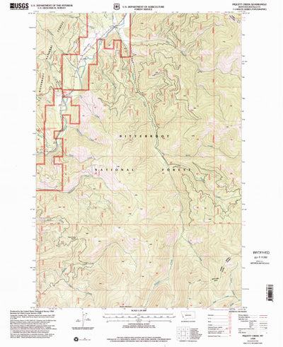 United States Geological Survey Piquett Creek, MT (1998, 24000-Scale) digital map