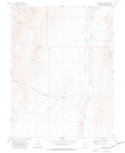 United States Geological Survey Pirouette Mountain, NV (1972, 24000-Scale) digital map