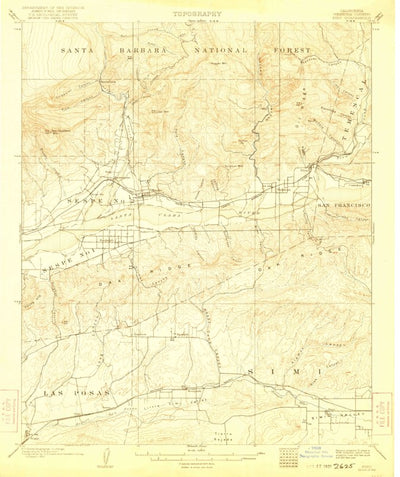 United States Geological Survey Piru, CA (1921, 62500-Scale) digital map