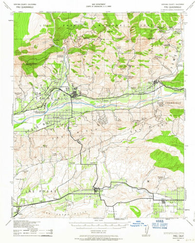 United States Geological Survey Piru, CA (1941, 62500-Scale) digital map