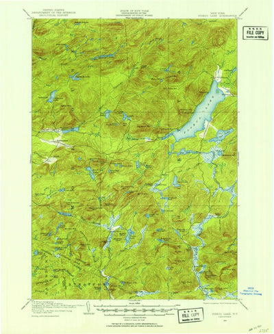 United States Geological Survey Piseco Lake, NY (1904, 62500-Scale) digital map
