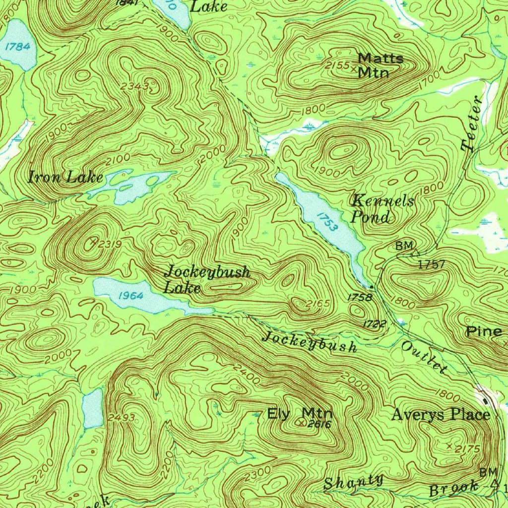 Piseco Lake, NY (1954, 62500Scale) Map by United States Geological