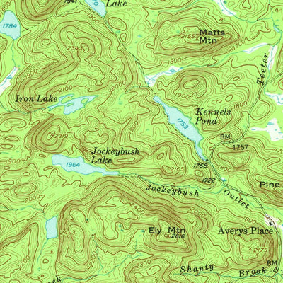 United States Geological Survey Piseco Lake, NY (1954, 62500-Scale) digital map