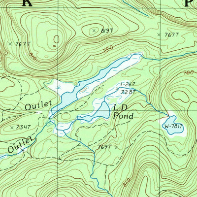 United States Geological Survey Piseco Lake, NY (1990, 25000-Scale) digital map