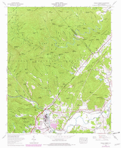United States Geological Survey Pisgah Forest, NC (1965, 24000-Scale) digital map